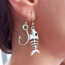 Sterling Silver Fishhook Earrings ¥ Silver Fishbone Earrings - Trending Silver Gifts