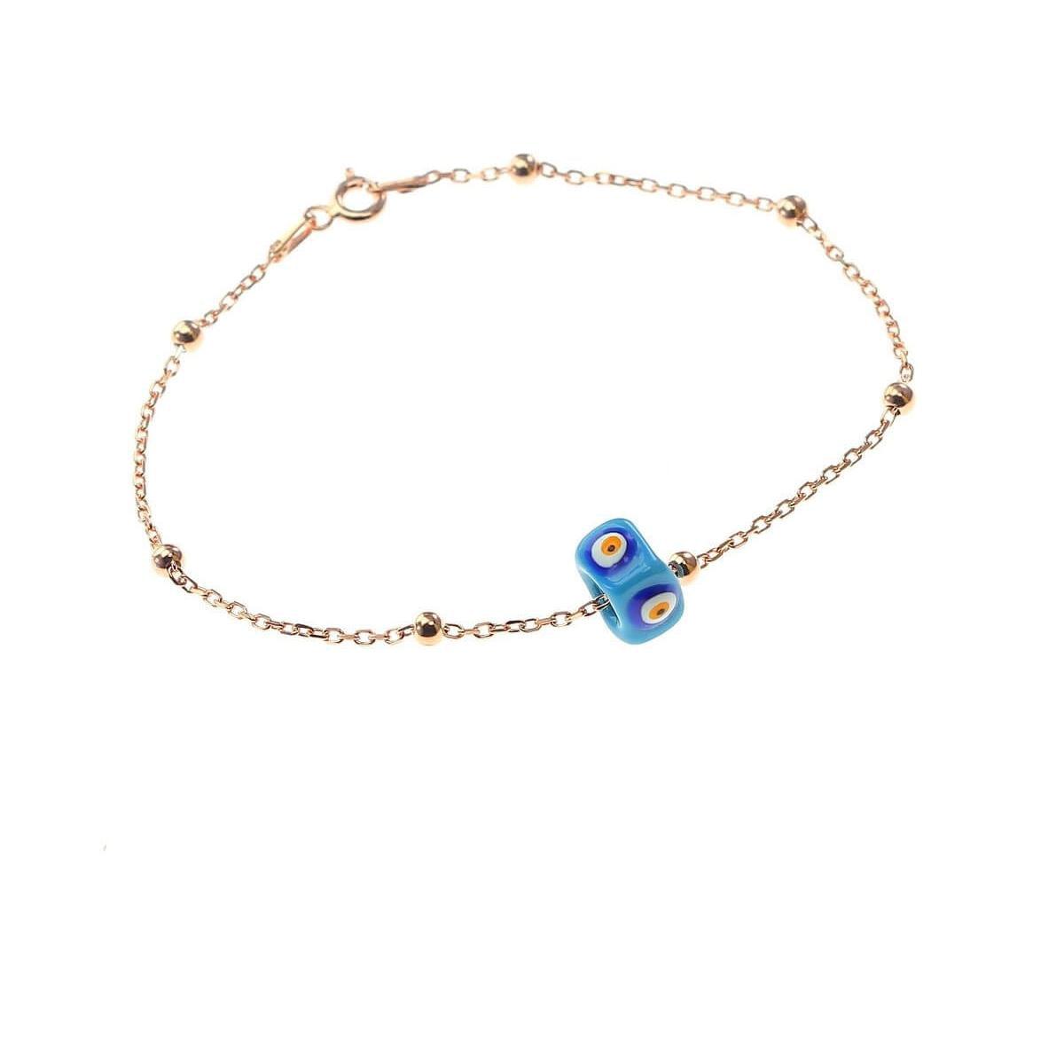 Turquoise And Silver Evil Eye Bracelet • Protection Bracelet From Evil - Trending Silver Gifts