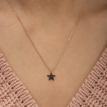Black Zirconia Star Necklace ¥ Star Sign Necklace ¥ Star Necklace - Trending Silver Gifts