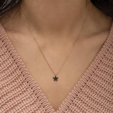 Black Zirconia Star Necklace ¥ Star Sign Necklace ¥ Star Necklace - Trending Silver Gifts