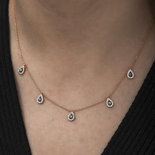 Drop Evil Eye Satellite Chain Necklace ¥ Rose Gold Satellite Necklace - Trending Silver Gifts