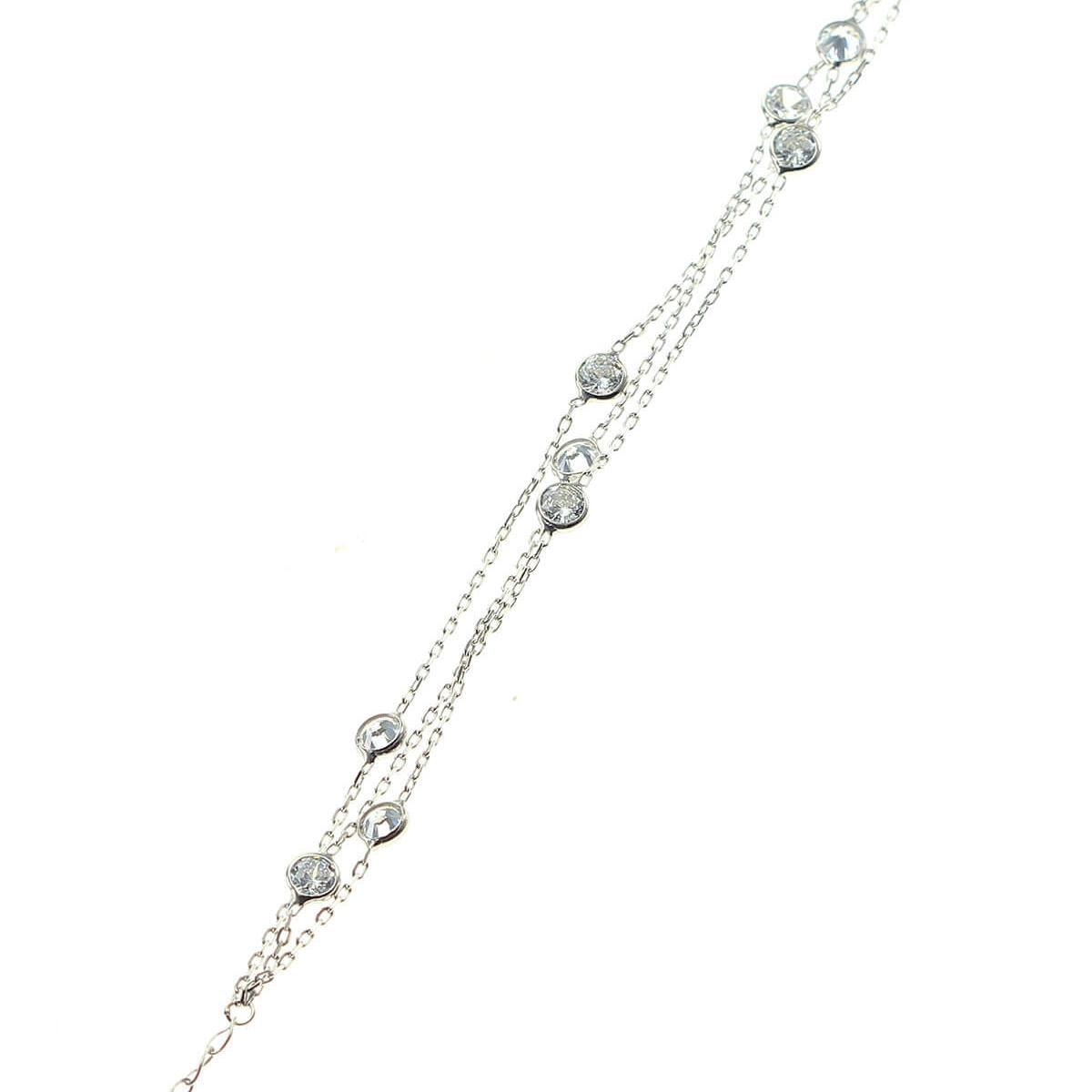 Zirconia Birthstone Silver Bracelet • April Birthstone Silver Bracelet - Trending Silver Gifts