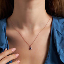 Tear Drop Topaz November Birthstone Necklace ¥ Mystic Topaz Necklaces - Trending Silver Gifts