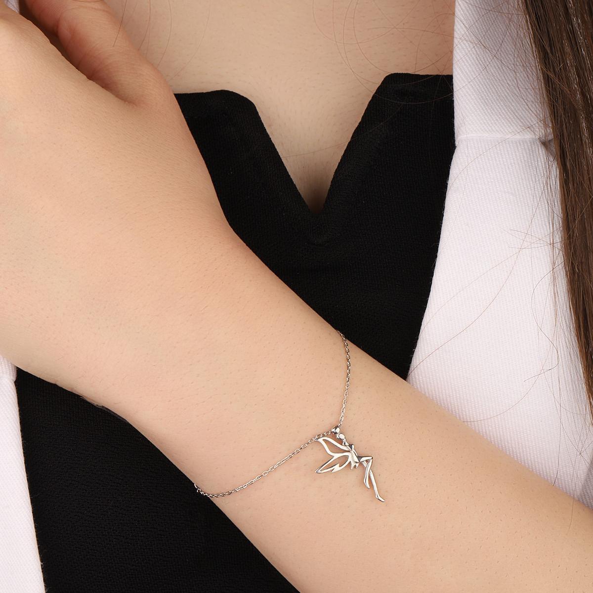 Silver Tinker Bell Fairy Bracelet • Silver Fairy Bracelet - Trending Silver Gifts