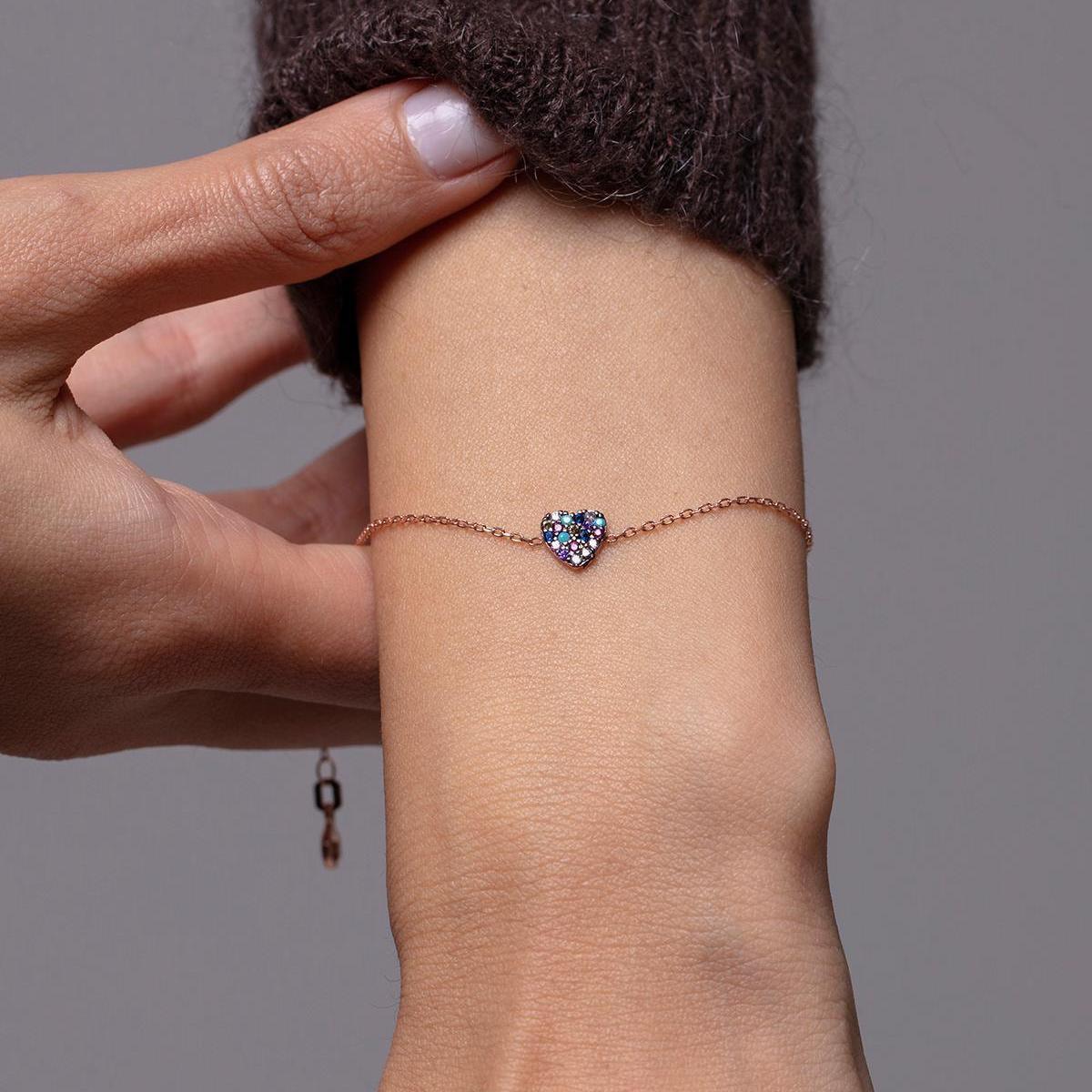 Heart Charm Bracelet • Heart Bracelet Silver • Silver Heart Bracelet - Trending Silver Gifts