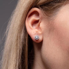 Cubic Zirconia Solitaire Earrings ¥ Best Diamond Solitaire Earrings - Trending Silver Gifts