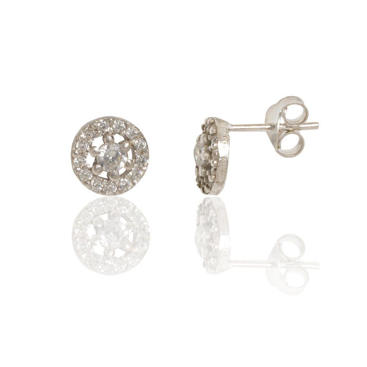Cubic Zirconia Solitaire Earrings • Best Diamond Solitaire Earrings - Trending Silver Gifts