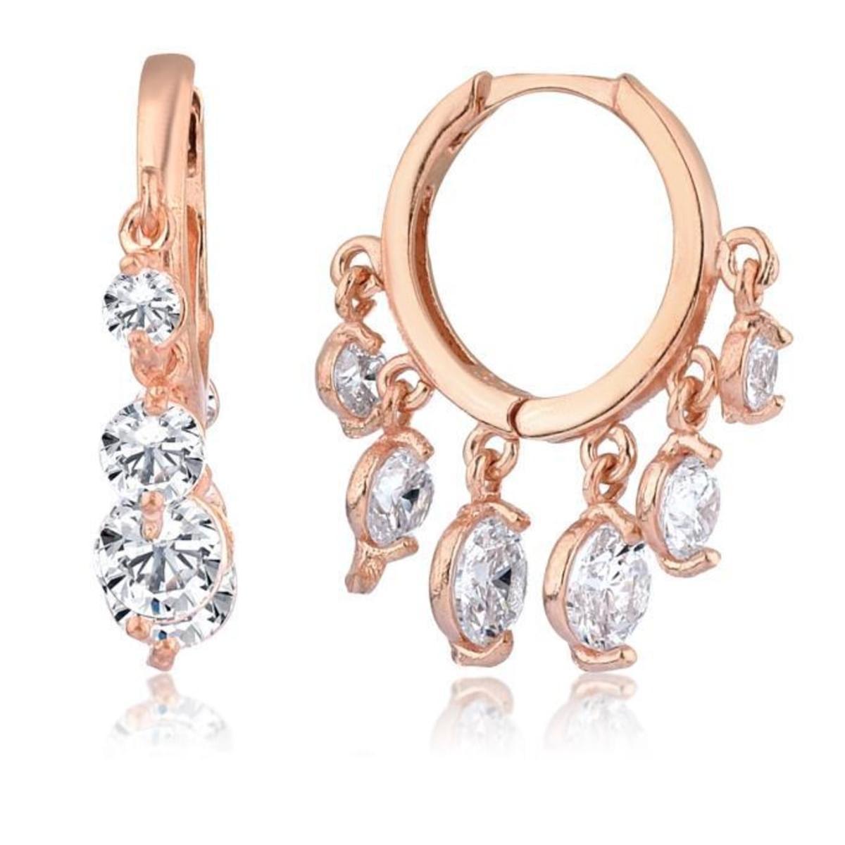 Shakira Diamond Earrings ¥ Diamond Hoop Earrings For Women - Trending Silver Gifts