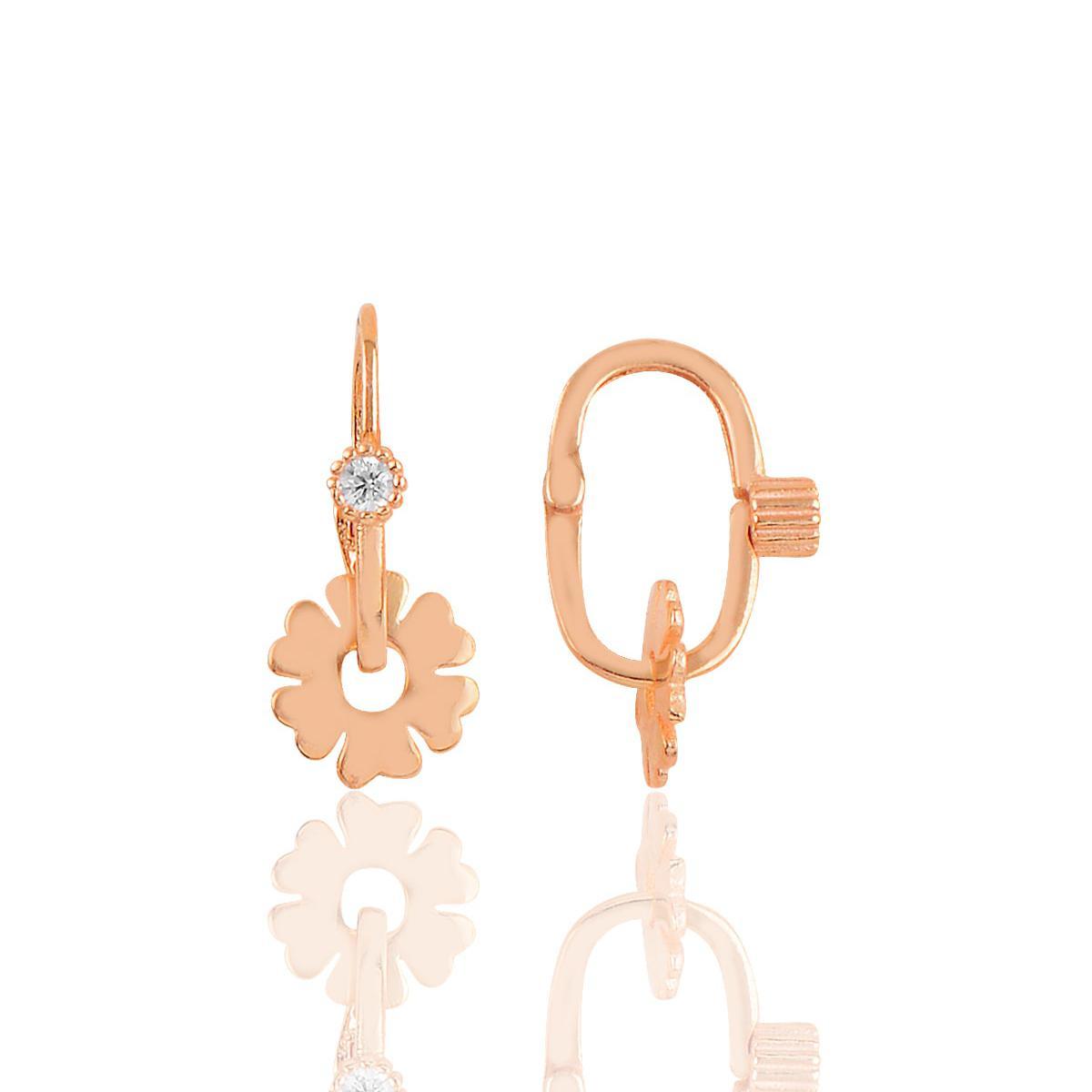 14K Gold Hoop Earrings • Four Leaf Clover Earrings Gold • Gift For Her - Trending Silver Gifts