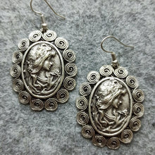 Sterling Silver Handmade Medallion Earrings ¥ Unique Handmade Earrings - Trending Silver Gifts