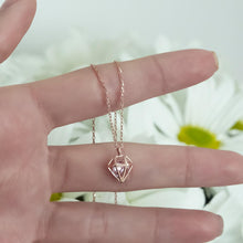 Pink Tourmaline Cage Necklace ¥ Pink Tourmaline Birthstone Necklace - Trending Silver Gifts