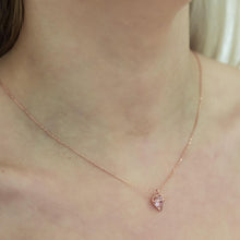 Pink Tourmaline Cage Necklace ¥ Pink Tourmaline Birthstone Necklace - Trending Silver Gifts