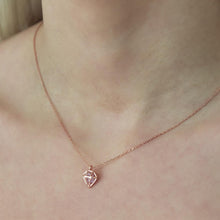 Pink Tourmaline Cage Necklace ¥ Pink Tourmaline Birthstone Necklace - Trending Silver Gifts