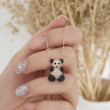 Panda Necklace Silver ¥ Diamond Panda Necklace ¥ Panda Bear Necklace - Trending Silver Gifts