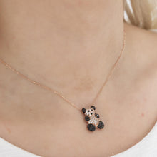 Panda Necklace Silver ¥ Diamond Panda Necklace ¥ Panda Bear Necklace - Trending Silver Gifts