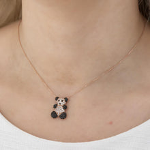 Panda Necklace Silver ¥ Diamond Panda Necklace ¥ Panda Bear Necklace - Trending Silver Gifts