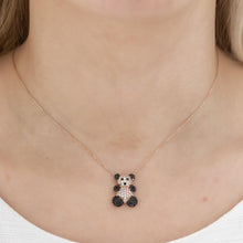 Panda Necklace Silver ¥ Diamond Panda Necklace ¥ Panda Bear Necklace - Trending Silver Gifts