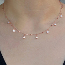 Rose Gold Satellite Necklace ¥ Cz Diamond Necklace, Cz Necklace Silver - Trending Silver Gifts