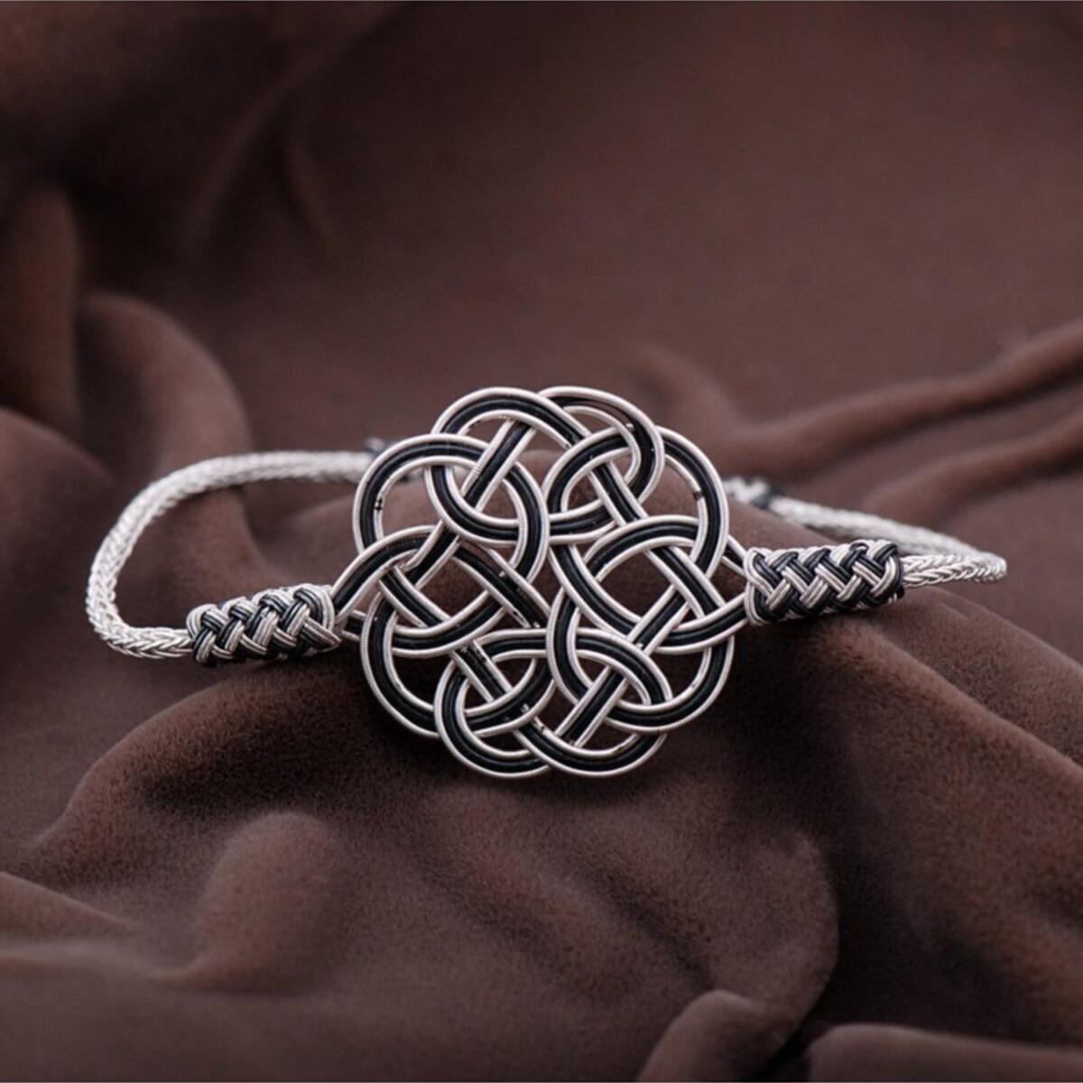 Love Knot Hand Made Silver Bracelet • Knot Bangle Bracelet - Trending Silver Gifts