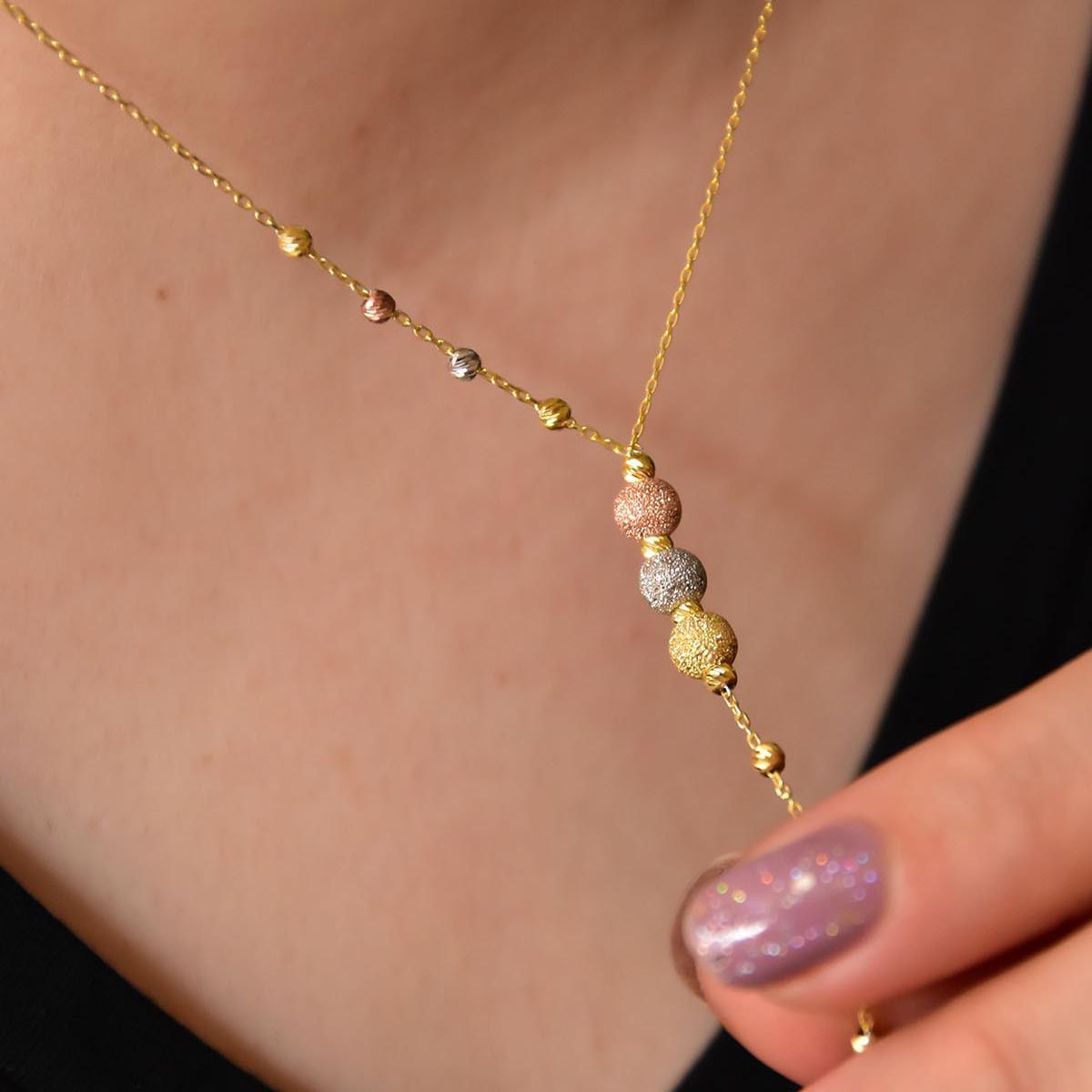 Dangle Station Necklace • Gold Dangle Necklace • Long Dangle Necklace - Trending Silver Gifts