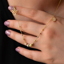 Satellite Chain Hamsa Necklace Gold ¥ Protection Charm Necklace - Trending Silver Gifts