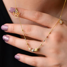 Satellite Chain Hamsa Necklace Gold ¥ Protection Charm Necklace - Trending Silver Gifts