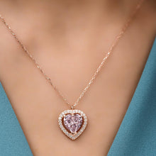 Tourmaline Birthstone Heart Necklace ¥ Pink Stone Heart Necklace - Trending Silver Gifts