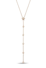 Layered Diamond Rose Necklace ¥ Dangle Diamond Necklace, Star Necklace - Trending Silver Gifts