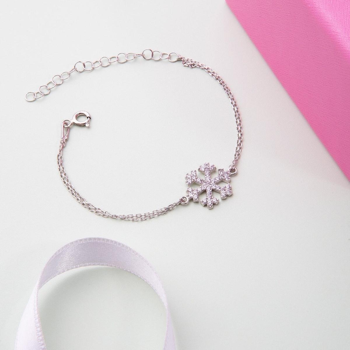 Snowflakes Bracelet • Bridesmaid Gift For Wedding • Gift For Wife - Trending Silver Gifts