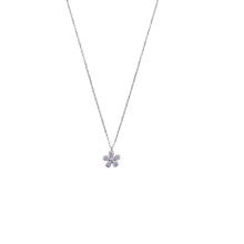 Clover Diamond Necklace ¥ Diamond Flower Necklace ¥ April Birthstone - Trending Silver Gifts
