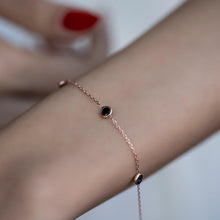 Black Zircon Bracelet ¥ Birthstone Bracelet For Grandma - Trending Silver Gifts