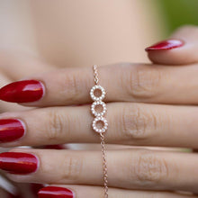 Rose Gold Circle Bracelet ¥ Circle and Luck Bracelet ¥ Lucky Charm - Trending Silver Gifts