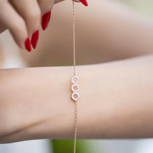 Rose Gold Circle Bracelet ¥ Circle and Luck Bracelet ¥ Lucky Charm - Trending Silver Gifts