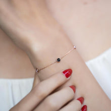 Black Zirconia Birthstone Silver Braclet ¥ Blue Sapphire Bracelet - Trending Silver Gifts