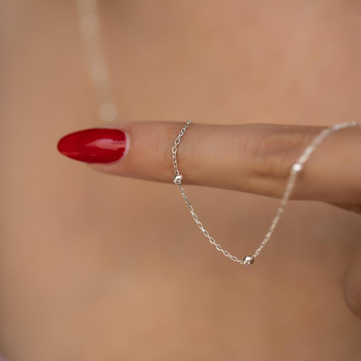 Silver Satellite Necklace ¥ Satellite Chain Necklace ¥ Gift For Her - Trending Silver Gifts