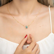 Evil Eye Satellite Chain Necklace Gold ¥ Real Evil Eye Necklace - Trending Silver Gifts