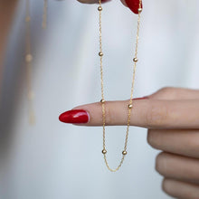 Satellite Chain Necklace Gold ¥ Ball Chain Necklace Gold, Gift For Her - Trending Silver Gifts