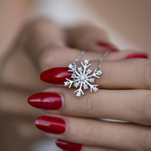 Snowflake Necklace Diamond ¥ Snowflake Pendant Necklace ¥ Gift For Mom - Trending Silver Gifts