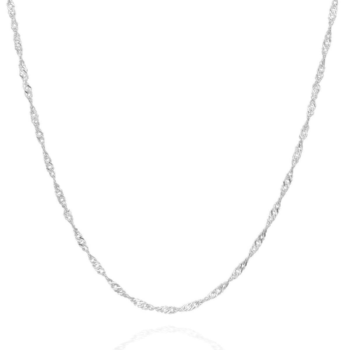 Siver Singapore Necklace Chain ¥ Singapore Chain Necklace - Trending Silver Gifts