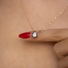 April Birthstone Necklace ¥ Black Cubic Zirconia Necklace - Trending Silver Gifts