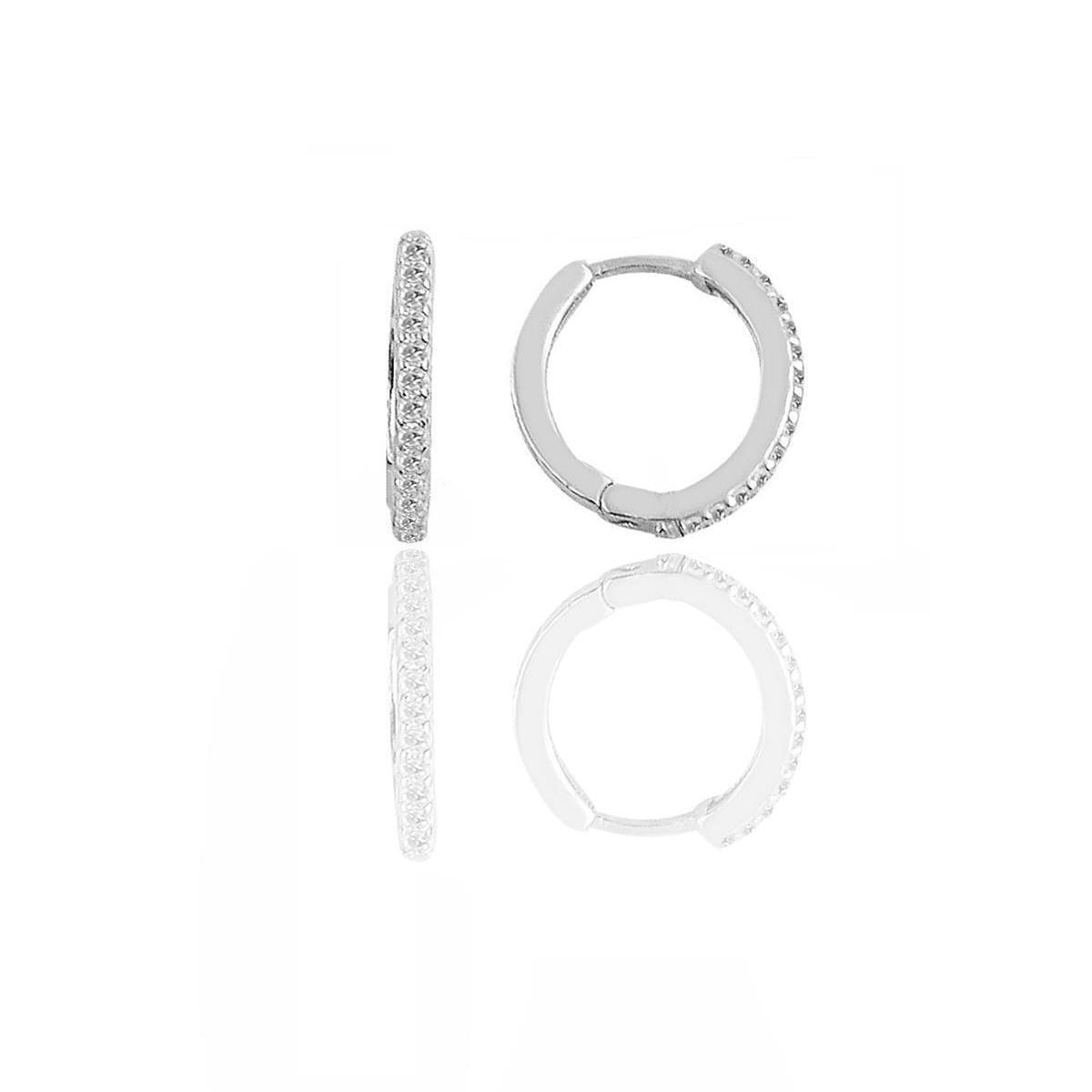 Diamond Earrings For Women • Small Diamond Ring Earrings, Gift For Her - Trending Silver Gifts