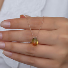 Colorful Shaded Teardrop Necklace ¥ Diamond Drop Pendant Necklace - Trending Silver Gifts