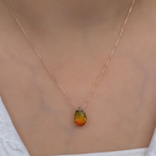 Colorful Shaded Teardrop Necklace ¥ Diamond Drop Pendant Necklace - Trending Silver Gifts