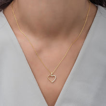 Heart Necklace Gold ¥ Open Heart Necklace ¥ Heart Necklace Diamond - Trending Silver Gifts