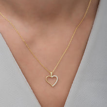 Heart Necklace Gold ¥ Open Heart Necklace ¥ Heart Necklace Diamond - Trending Silver Gifts