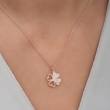 Clover Heart Necklace ¥ Four Leaf Clover Necklace ¥ Gift For Mom - Trending Silver Gifts