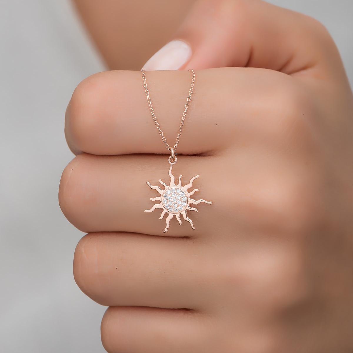 Sunshine Necklace Rose • You Are My Sunshine Necklace • Gift For Her - Trending Silver Gifts
