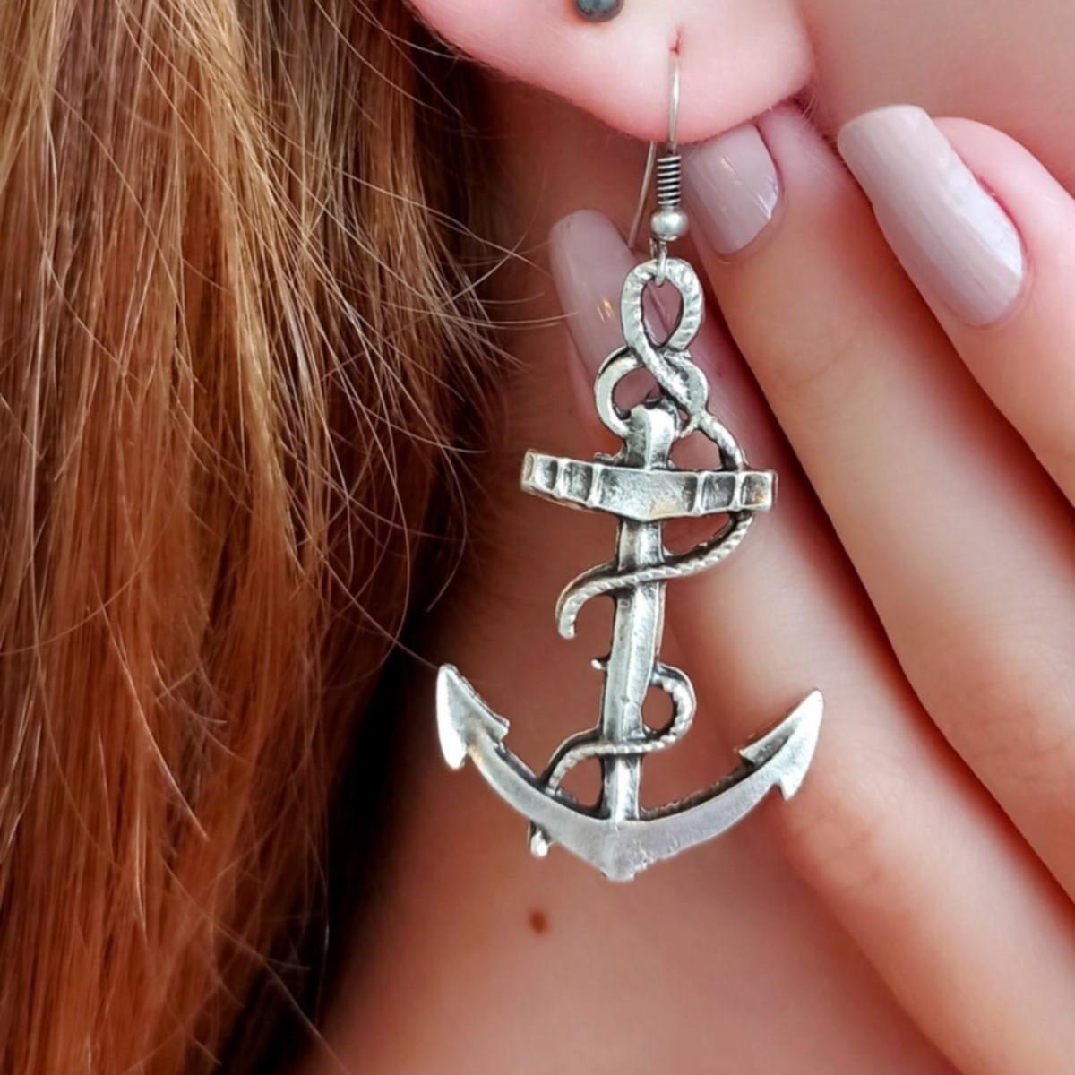 Sterling Silver Anchor Earrings • Handmade Sterling Silver Earrings - Trending Silver Gifts