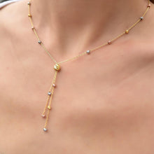Dangle Station Necklace ¥ Gold Droplet Necklace ¥ Dangle Necklace Gold - Trending Silver Gifts