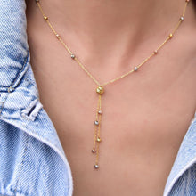 Dangle Station Necklace ¥ Gold Droplet Necklace ¥ Dangle Necklace Gold - Trending Silver Gifts